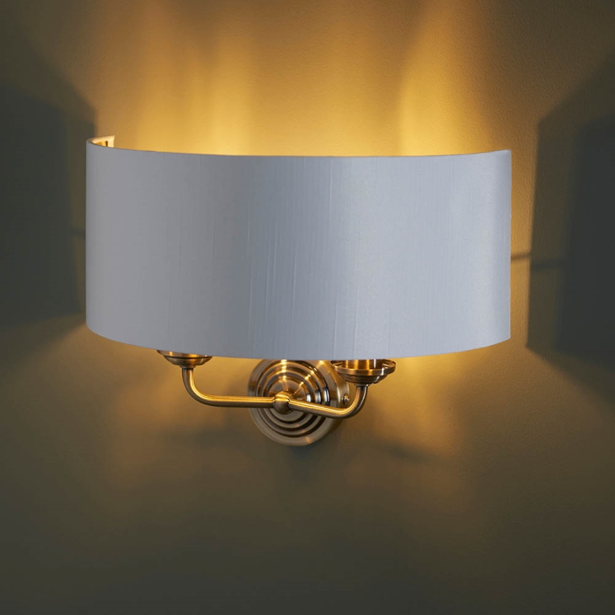 Endon 98937 - Zidna lampa HIGHCLERE 2xE14/40W/230V bela/mesing