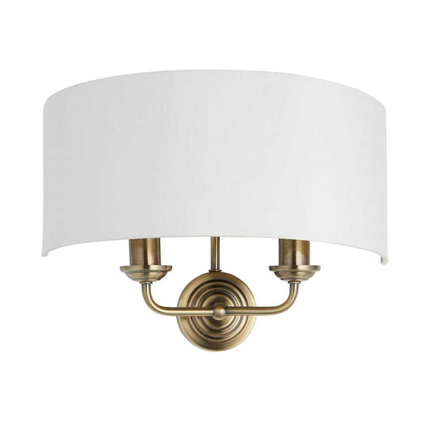 Endon 98937 - Zidna lampa HIGHCLERE 2xE14/40W/230V bela/mesing