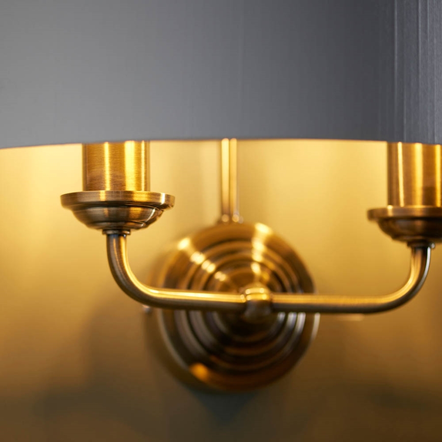 Endon 98937 - Zidna lampa HIGHCLERE 2xE14/40W/230V bela/mesing