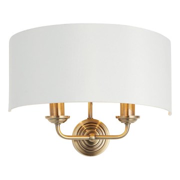 Endon 98937 - Zidna svetiljka HIGHCLERE 2xE14/40W/230V bela/mesing