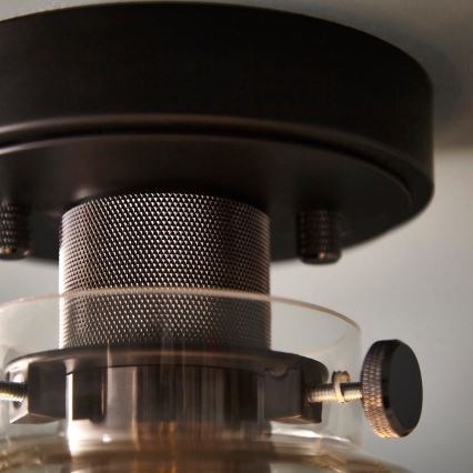 Endon 99106 - Stropno svetlo URBAN 1xE27/10W/230V crna/prozirna