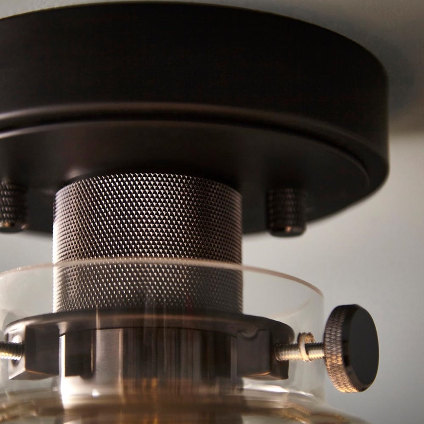 Endon 99106 - Stropno svetlo URBAN 1xE27/10W/230V crna/prozirna