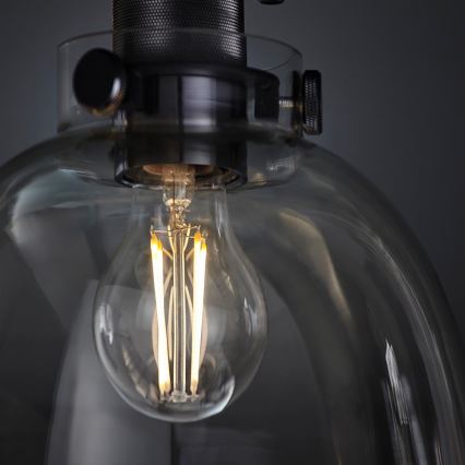 Endon 99106 - Stropno svetlo URBAN 1xE27/10W/230V crna/prozirna