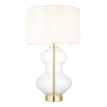 Endon 99110 - Stona lampa prigušiva KELDA 1xE27/10W/230V bela/zlatna