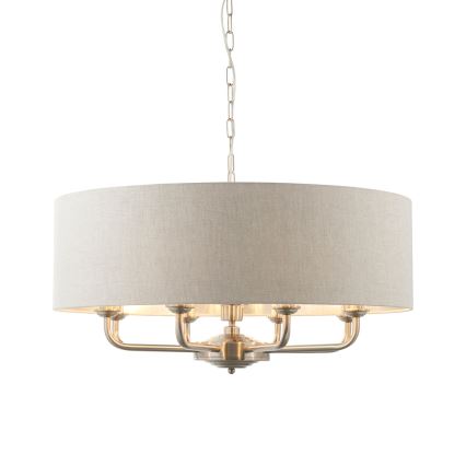 Endon 99152 - Luster na lancu HIGHCLERE 8xE14/40W/230V siva/mat hrom, prečnik 70 cm