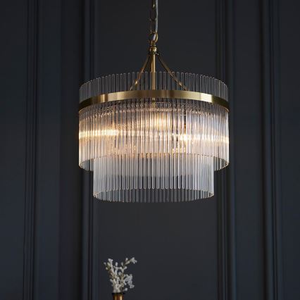 Endon 99167 - Luster na lancu MARIETTA 3xE14/7W/230V mesing/proziran