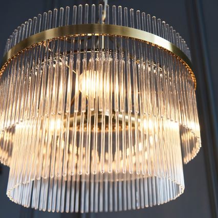 Endon 99167 - Luster na lancu MARIETTA 3xE14/7W/230V mesing/proziran