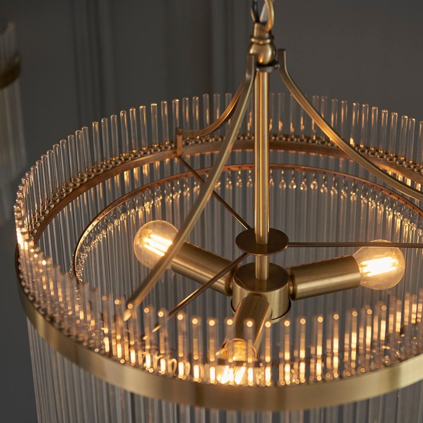 Endon 99167 - Luster na lancu MARIETTA 3xE14/7W/230V mesing/proziran