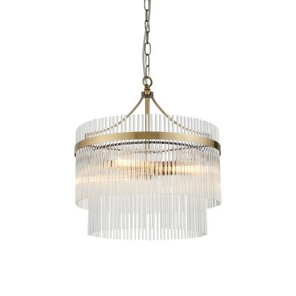 Endon 99167 - Luster na lancu MARIETTA 3xE14/7W/230V mesing/prozirna