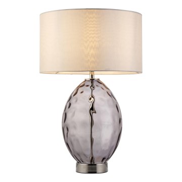 Endon 99581 - Prigušiva stona lampa ERIN 1xE27/10W/230V krem/mat hrom/dimljena crna