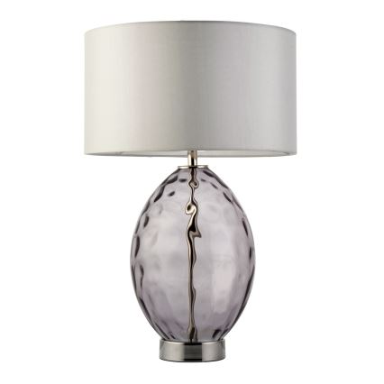 Endon 99581 - Prigušiva stona lampa ERIN 1xE27/10W/230V krem/mat hrom/dimljena crna