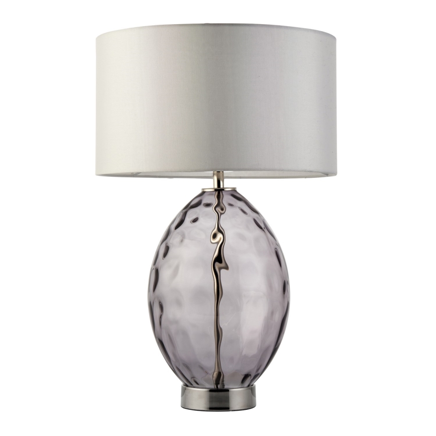 Endon 99581 - Prigušiva stona lampa ERIN 1xE27/10W/230V krem/mat hrom/dimljena crna