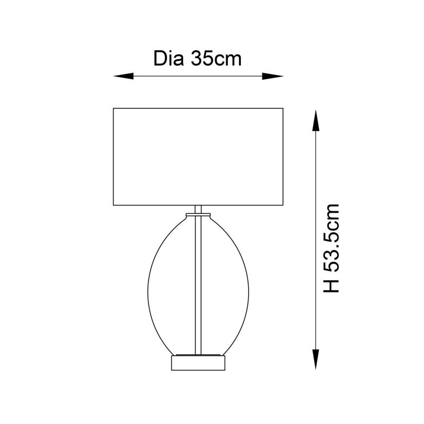 Endon 99581 - Prigušiva stona lampa ERIN 1xE27/10W/230V krem/mat hrom/dimljena crna