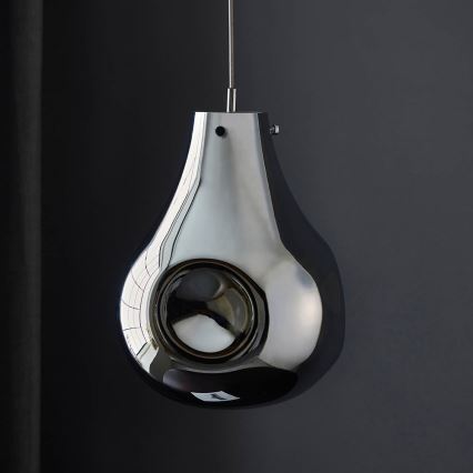 Endon 99788 - Luster na sajli EUROPA 1xE27/10W/230V zadimljeno crne boje