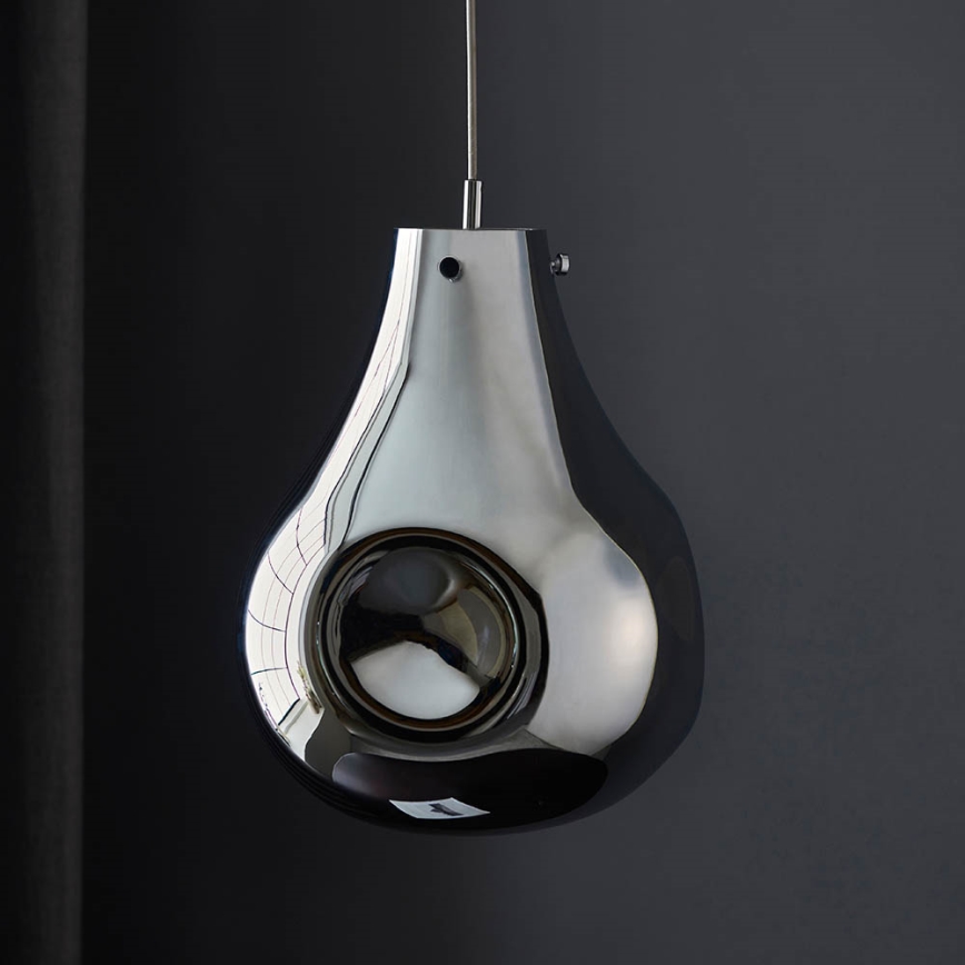 Endon 99788 - Luster na sajli EUROPA 1xE27/10W/230V zadimljeno crne boje