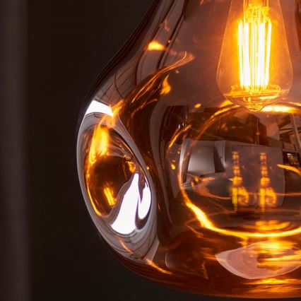 Endon 99790 - Luster na sajli EUROPA 1xE27/10W/230V u zadimljenoj braon boji