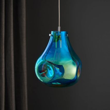 Endon 99791 - Luster na sajli EUROPA 1xE27/10W/230V plavi