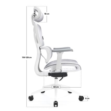 Ergonomska kancelarijska stolica LEVANO siva/bela/crna