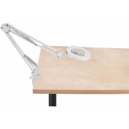 Extol - LED prigušiva stona lampa sa lupom LED/8W/5V 2900/4500/7500K bela
