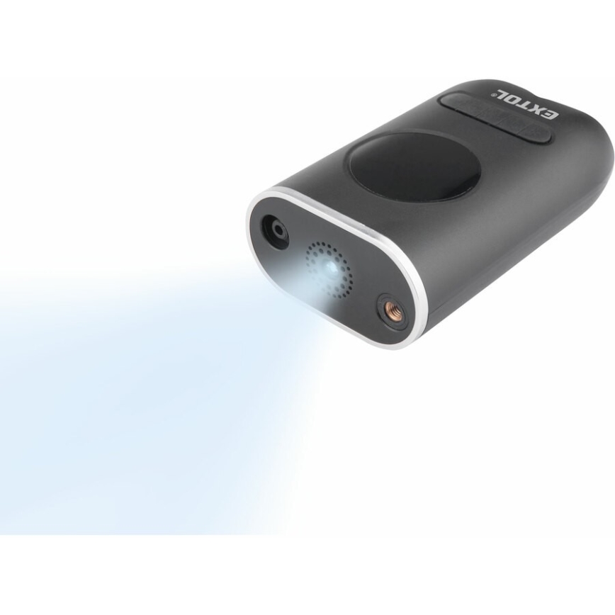 Extol Premium - Digitalni džepni kompresor 4000 mAh 7,4V crno