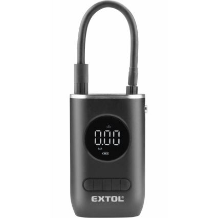 Extol Premium - Digitalni džepni kompresor 4000 mAh 7,4V crno