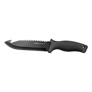 Extol Premium - Lovački nož crno/nerđajući čelik 15 cm