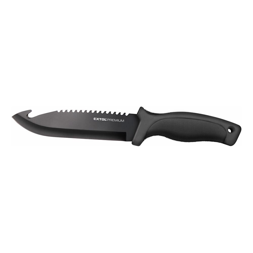 Extol Premium - Lovački nož crno/nerđajući čelik 15 cm