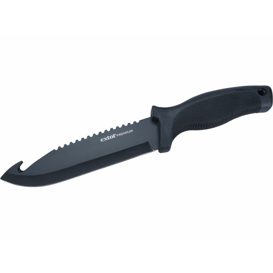 Extol Premium - Lovački nož crno/nerđajući čelik 15 cm