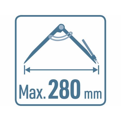 Extol Premium - Stolarski šestar sa olovkom 0-280 mm
