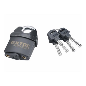 Extol Premium - Vodootporan viseći katanac 50 mm, crne boje