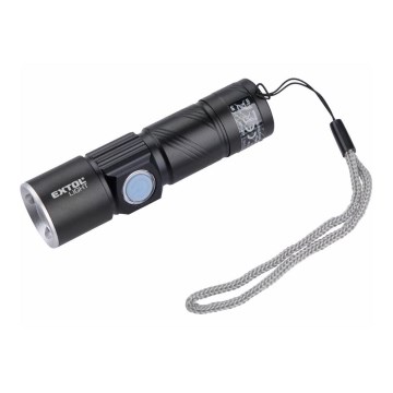 Extol - Punjiva LED baterijska lampa LED/3W/450 mAh/3,7V crna