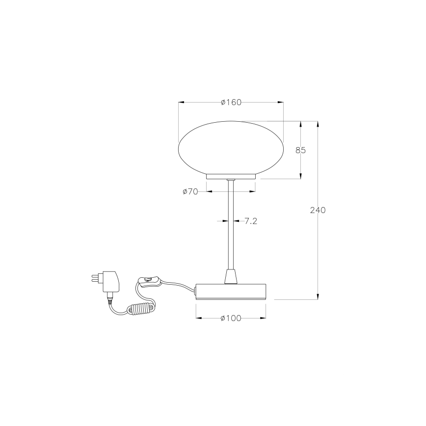 Fabas Luce 3339-30-178 - LED Prigušiva stona lampa na dodir JAP LED/5W/230V mat krom