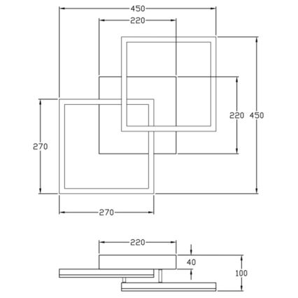 Fabas Luce 3394-22-225 - prigušiva LED plafonjera BARD LED/39W/230V 3000K zlatna