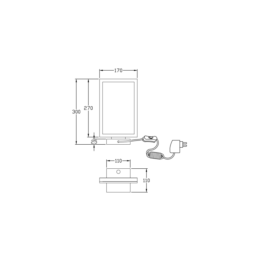 Fabas Luce 3394-30-102 - LED Prigušiva stona lampa BARD LED/15W/230V bela