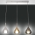 Fabas Luce 3481-48-297 - Luster na sajli LILA 3xE27/40W/230V prozirna/zlatna/sivo