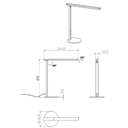Fabas Luce 3550-30-101 - LED Prigušiva stona lampa IDEAL LED/10W/230V 3000-6000K crno