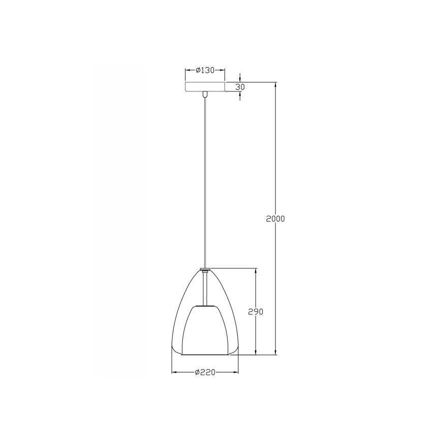 Fabas Luce 3673-40-125 - Luster na sajli BRITTON 1xE27/40W/230V zlatna