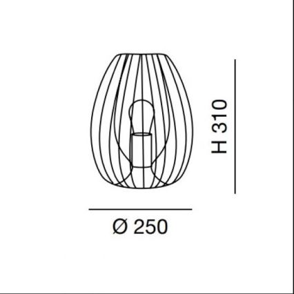 Fabas Luce 3677-34-101 - Stona lampa CAMP 1xE27/40W/230V crno