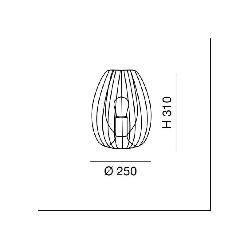 Fabas Luce 3677-34-101 - Stona lampa CAMP 1xE27/40W/230V crno