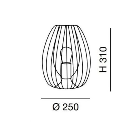 Fabas Luce 3677-34-102 - Stona lampa CAMP 1xE27/40W/230V bela