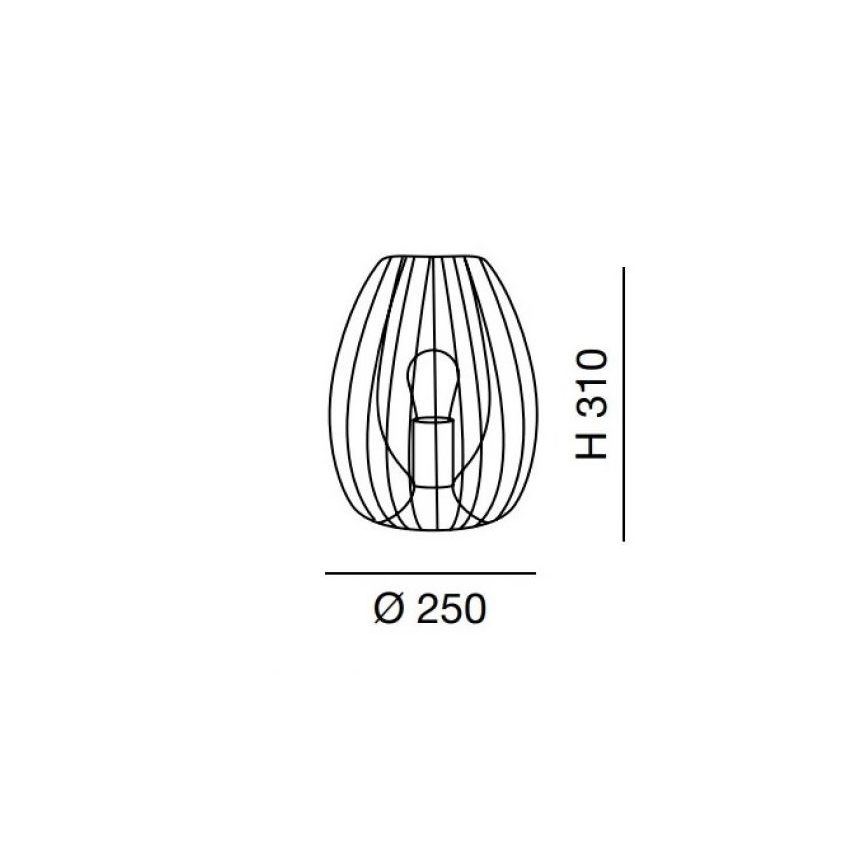 Fabas Luce 3677-34-102 - Stona lampa CAMP 1xE27/40W/230V bela