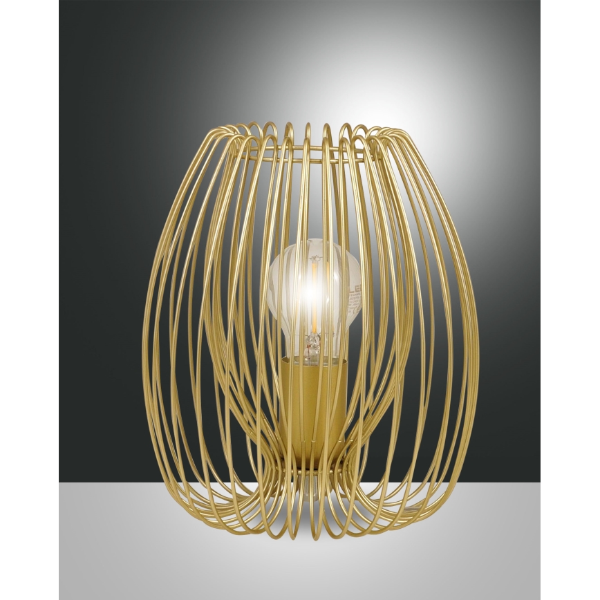 Fabas Luce 3677-34-225 - Stona lampa CAMP 1xE27/40W/230V zlatna