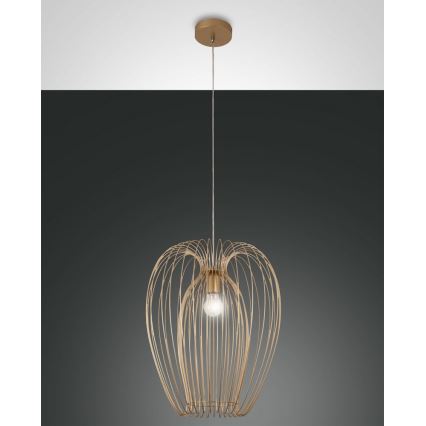 Fabas Luce 3677-45-225 - Luster na kablu CAMP 1xE27/40W/230V zlatni