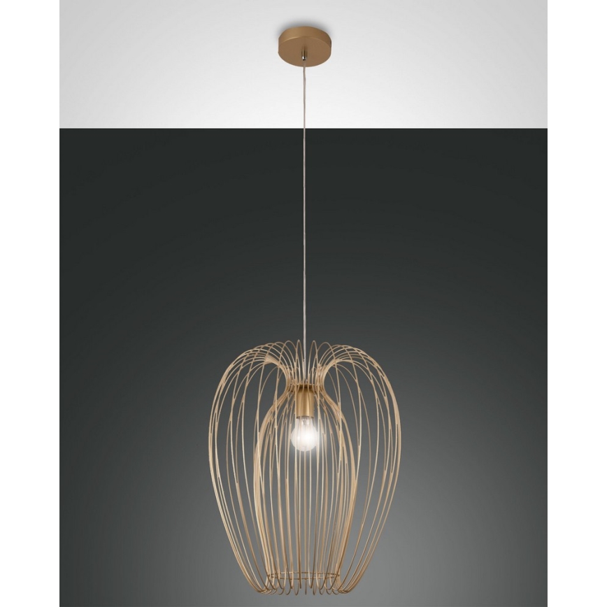 Fabas Luce 3677-45-225 - Luster na kablu CAMP 1xE27/40W/230V zlatni