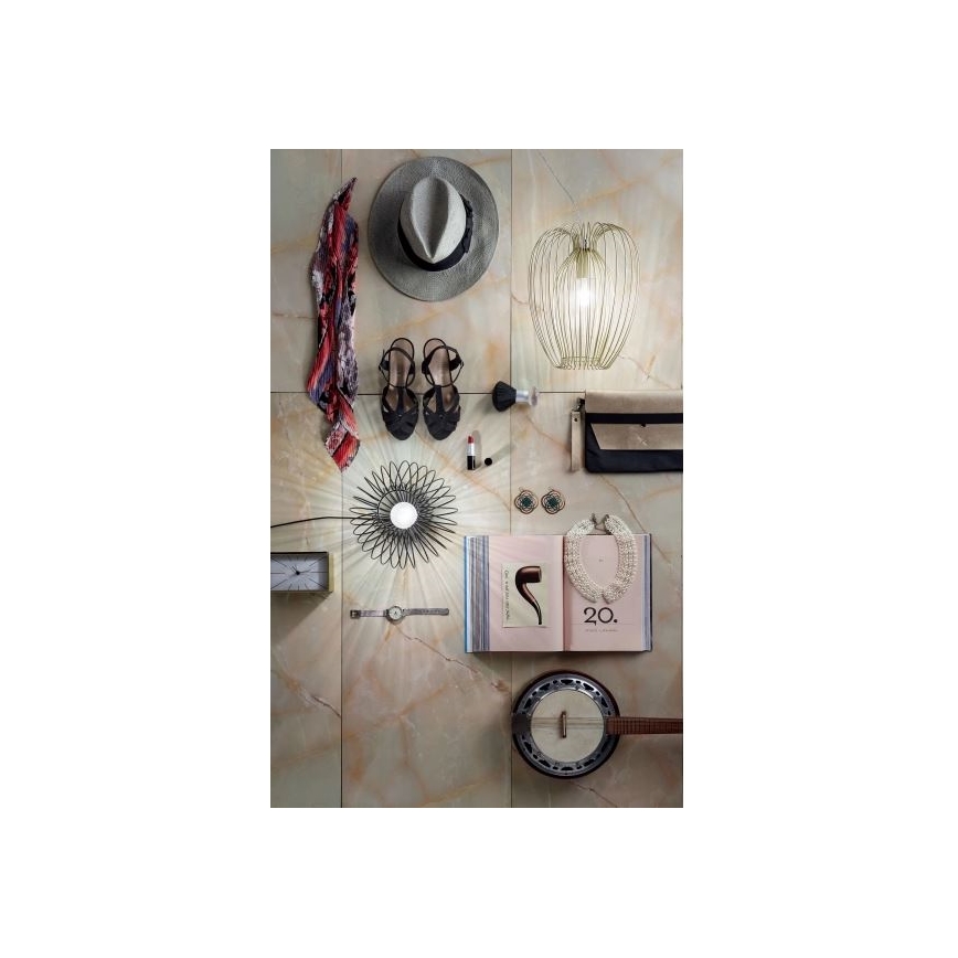 Fabas Luce 3677-45-225 - Luster na sajli CAMP 1xE27/40W/230V zlatna