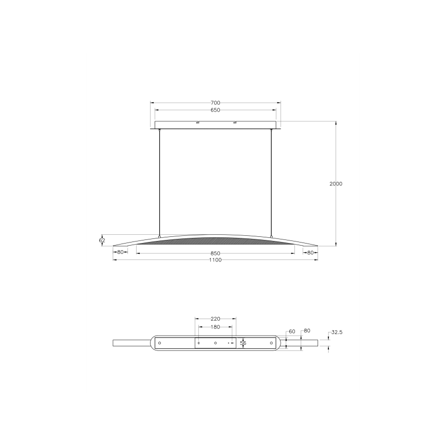 Fabas Luce 3697-40-102 - LED Prigušivi luster na sajli CORDOBA LED/36W/230V bela/drvo