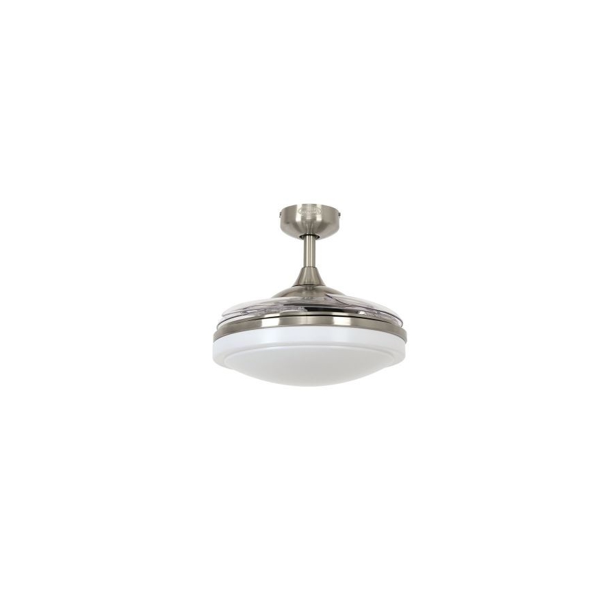 FANAWAY 212982 - Plafonski ventilator EVORA 2xE27/20W/230V sjajni krom + Daljinski upravljač