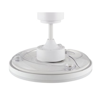 FANAWAY 21612949 - LED Prigušivi plafonski ventilator STROLL LED/30W/230V 2700/3500/5000K pr. 106 cm bela/prozirna + Daljinski upravljač