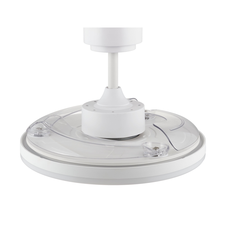 FANAWAY 21612949 - LED Prigušivi plafonski ventilator STROLL LED/30W/230V 2700/3500/5000K pr. 106 cm bela/prozirna + Daljinski upravljač