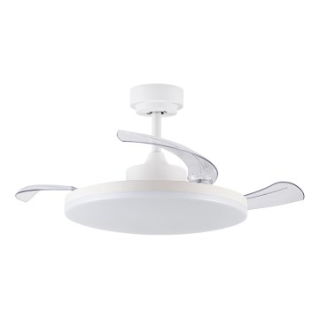 FANAWAY 21612949 - LED prigušiva stropni ventilator STROLL LED/30W/230V 2700/3500/5000K prečnik 106 cm bela/prozirna + daljinski upravljač